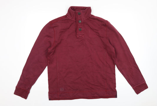 Additional front view of Crew Clothing Red Cotton Pullover Sweatshirt, size M