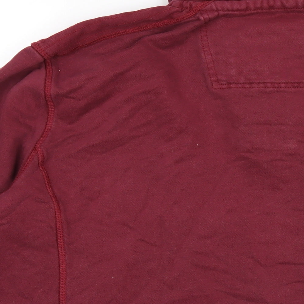Crew Clothing Mens Red Cotton Pullover Sweatshirt Size M