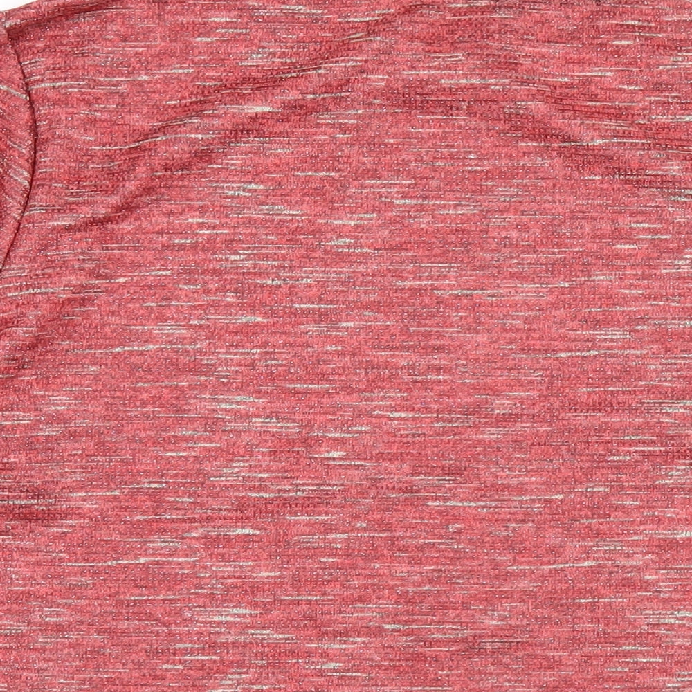 Anna Rose Womens Red Polyester Basic T-Shirt Size 2XL Round Neck