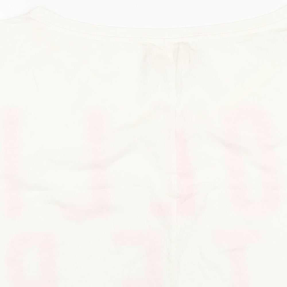 Hollister Womens White Cotton Basic T-Shirt Size S V-Neck