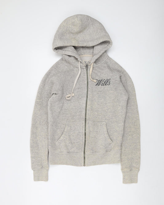 Womens UK 6 Regular Jack Wills Grey Full Zip Hoodie