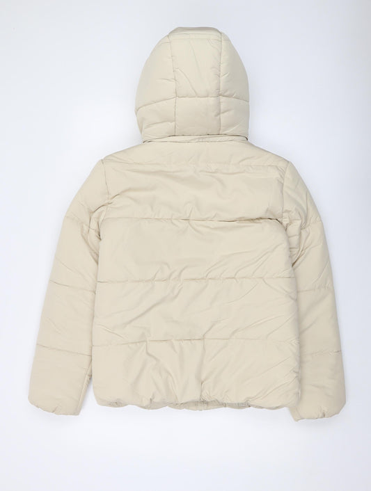 Marks and Spencer Womens Beige Parka Jacket Size 8 Zip