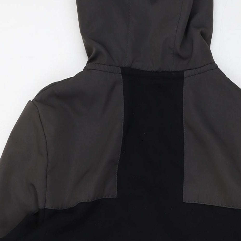 Lonsdale Mens Black Cotton Full Zip Hoodie Size S