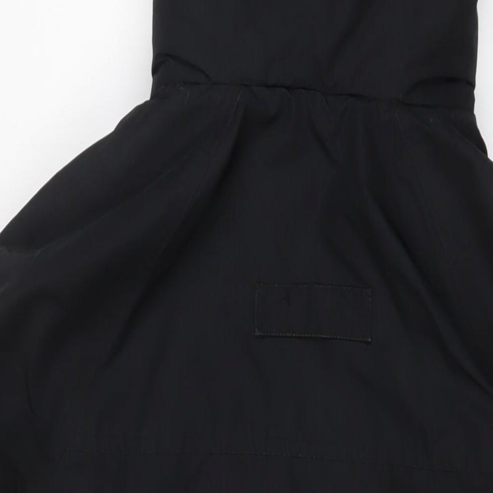 Hollister Mens Black Jacket Coat Size S Zip - Logo, Embroidered