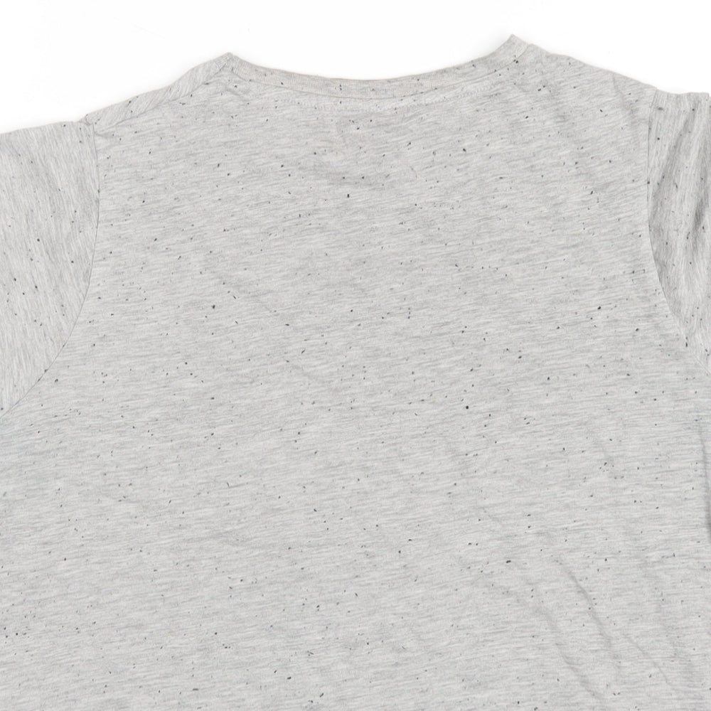 Disney Womens Grey Cotton Basic T-Shirt Size 6 Round Neck - Lilo & Stitch