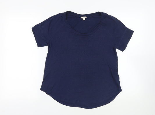 Gap Womens Blue Cotton Basic T-Shirt Size M Round Neck