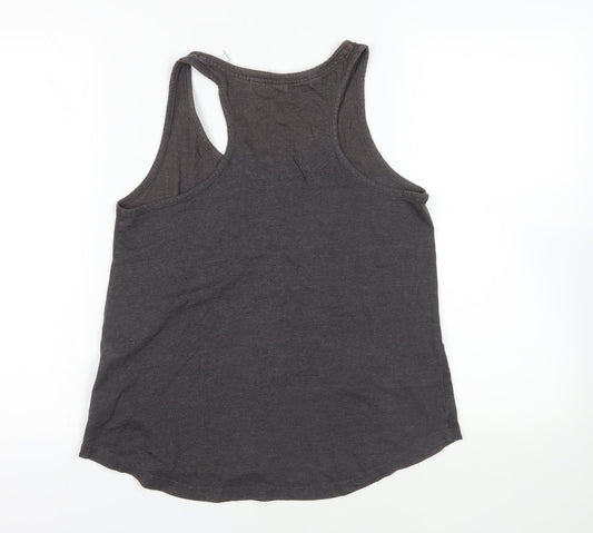 Disney Womens Grey Cotton Basic Tank Size S Scoop Neck - Mickey Mouse