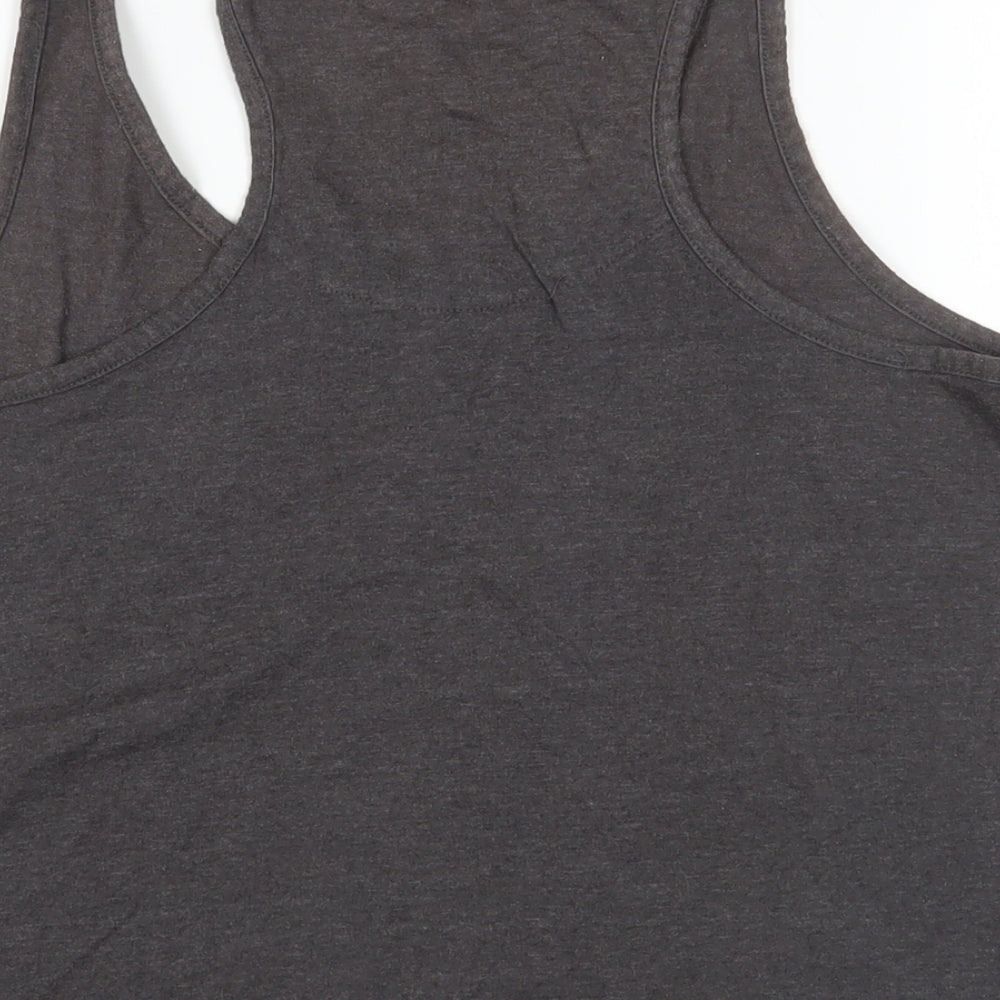 Disney Womens Grey Cotton Basic Tank Size S Scoop Neck - Mickey Mouse