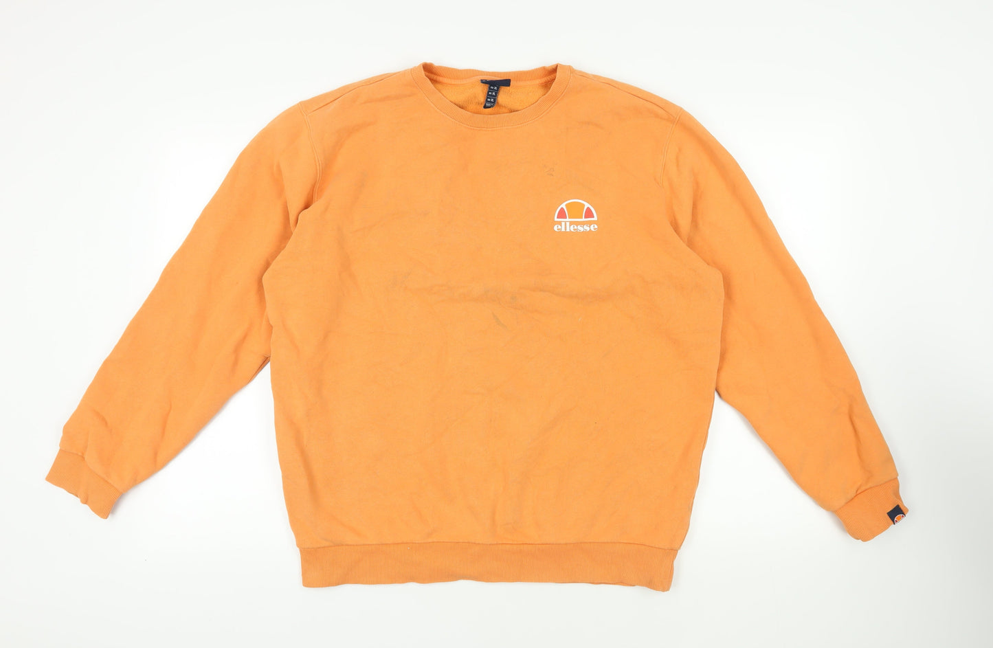 ellesse Womens Orange Cotton Pullover Sweatshirt Size XL Pullover - Logo
