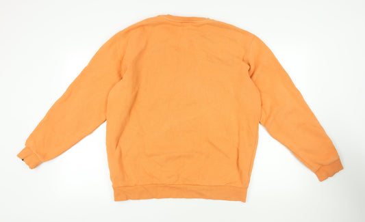ellesse Womens Orange Cotton Pullover Sweatshirt Size XL Pullover - Logo