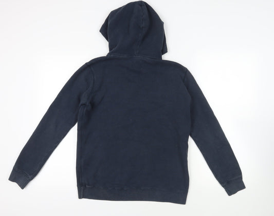 Jack Wills Womens Blue Cotton Pullover Hoodie Size 8 Pullover - Logo Pockets