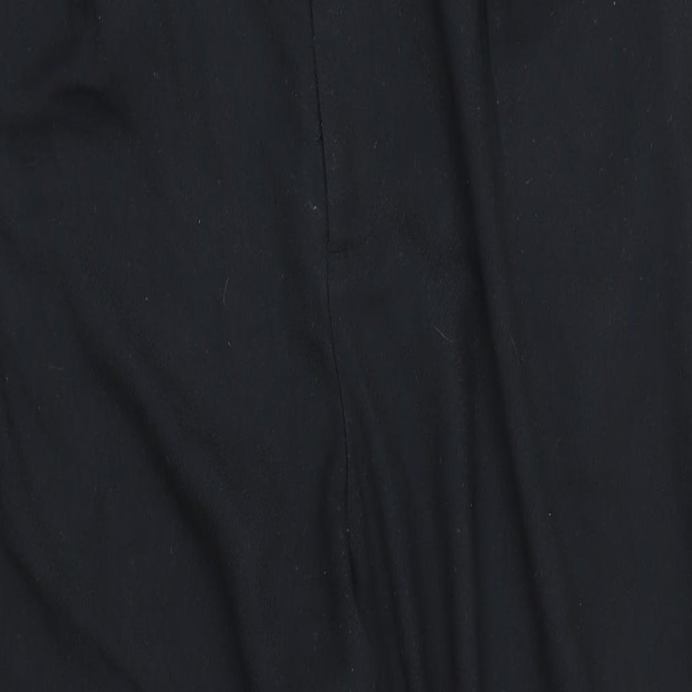 Hollister Womens Black Polyester Blend Trousers Size 16 L30 in Regular Zip