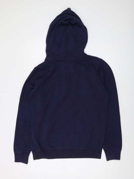 Jack Wills Womens Blue Cotton Pullover Hoodie Size 12 Pullover