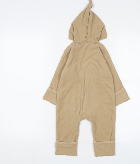 Gap Girls Brown Polyester Babygrow One-Piece Size 6-9 Months Snap - Embroidered