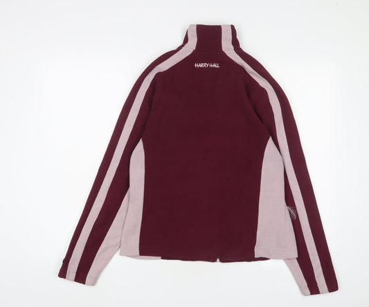 Harry Hall Womens Purple Jacket Size L Zip - Logo, Embroidered