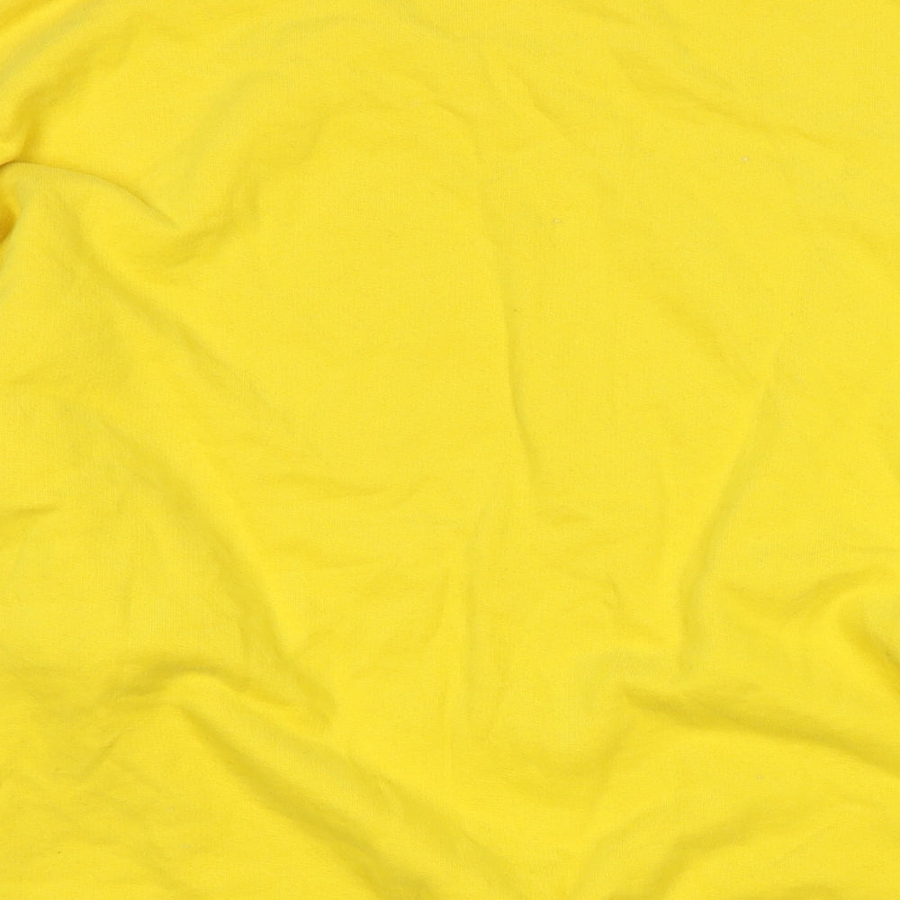 Marks and Spencer Womens Yellow Cotton Pullover Sweatshirt Size L
