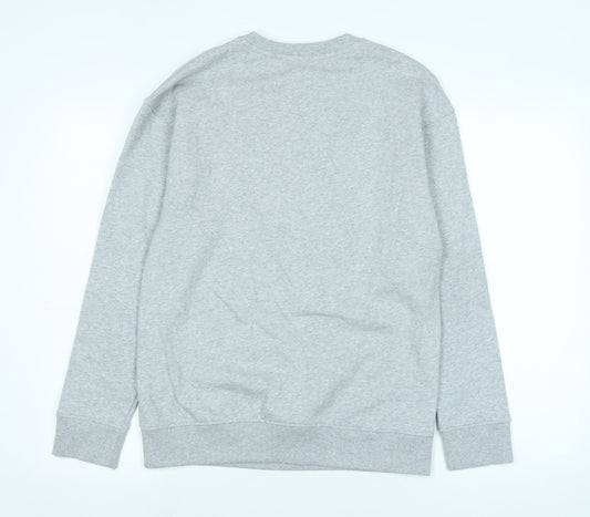 Marks and Spencer Womens Grey Cotton Blend Pullover Sweatshirt Size 8