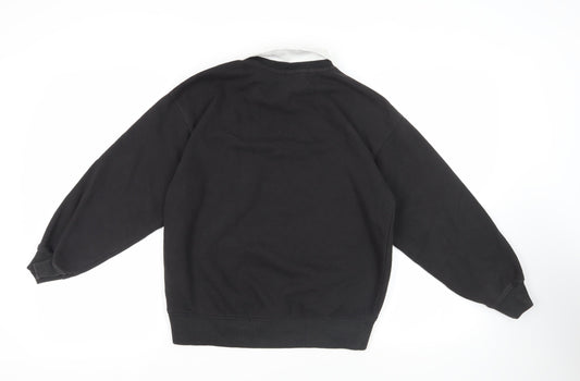 H&M Girls Black Cotton Pullover Sweatshirt Size 10-11 Years Pullover - Stranger Things