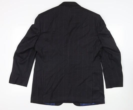 Marks and Spencer Mens Grey Check Wool Jacket Suit Jacket Size 44 Regular