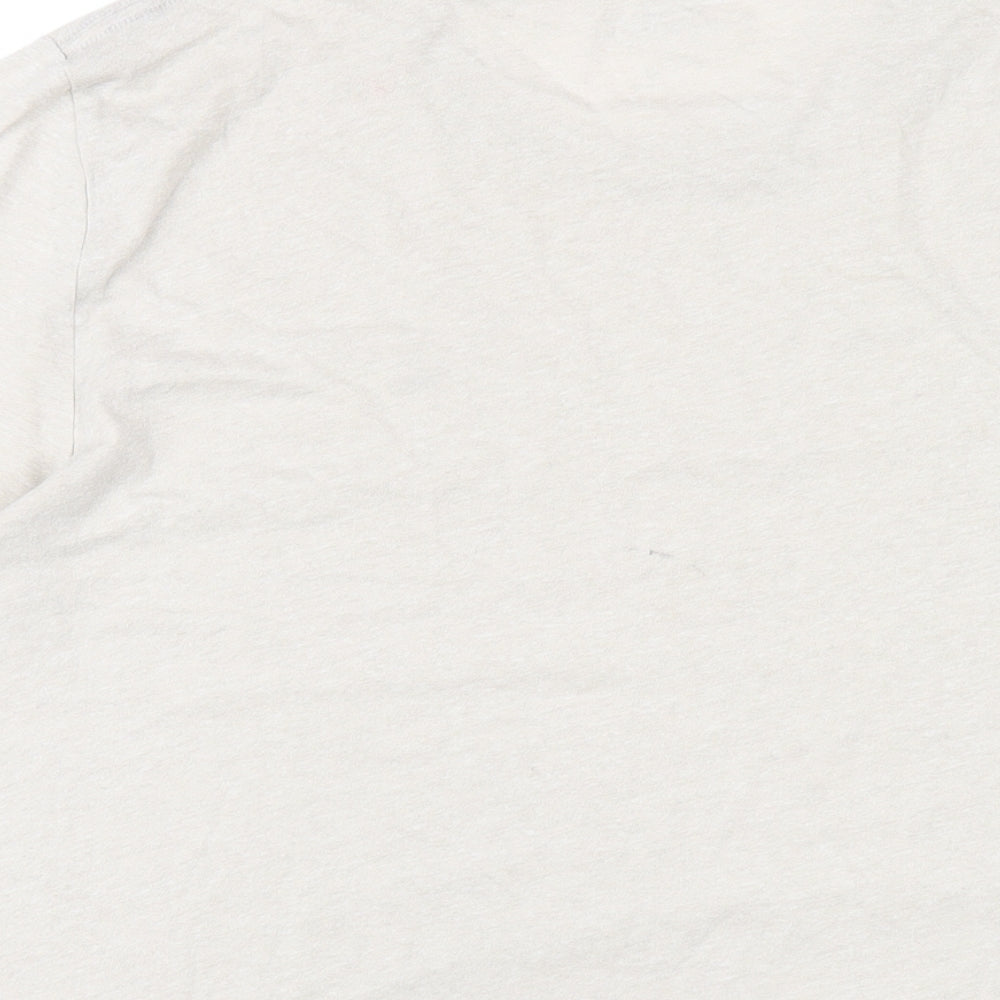 Hollister Mens Beige Cotton T-Shirt Size M Round Neck