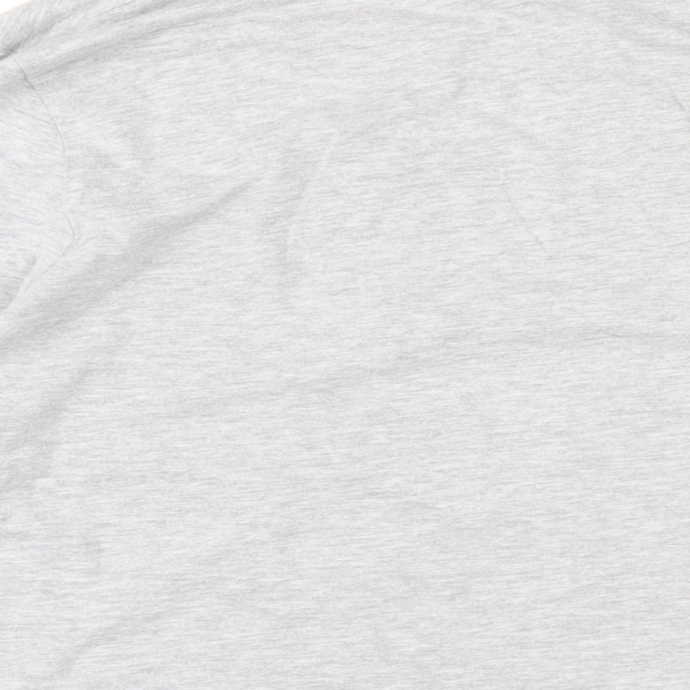 Disney Womens Grey Cotton Basic T-Shirt Size 14 Round Neck - Minnie Mouse Christmas