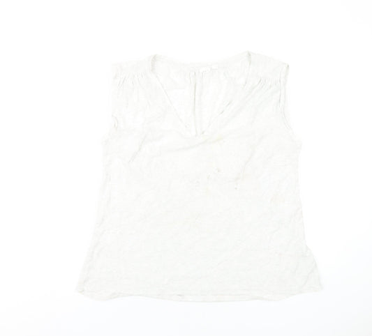 Gap Womens Grey Cotton Basic Tank Size M V-Neck