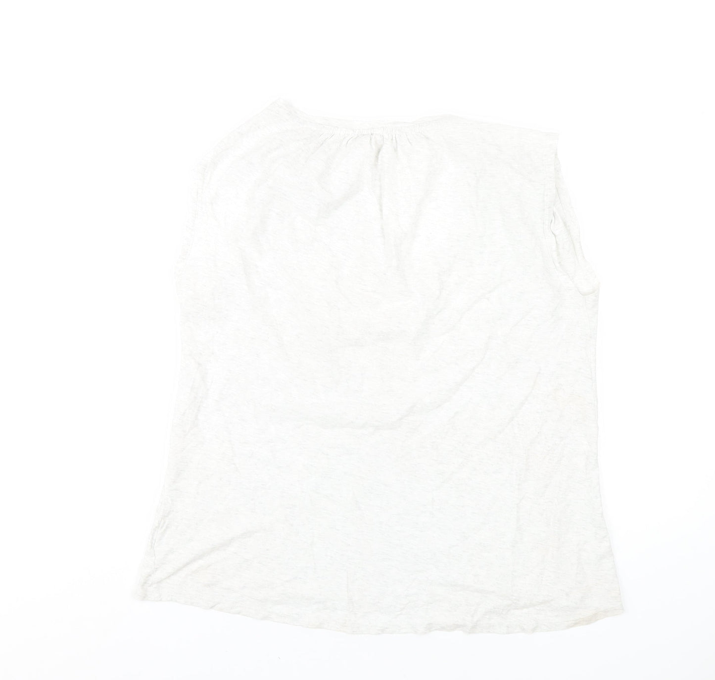 Gap Womens Grey Cotton Basic Tank Size M V-Neck