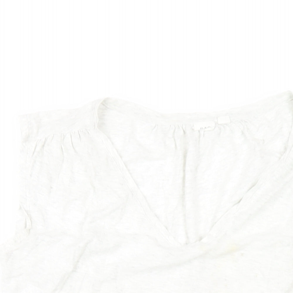 Gap Womens Grey Cotton Basic Tank Size M V-Neck