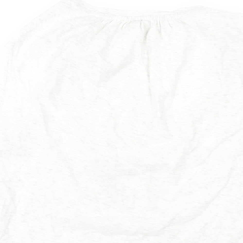 Gap Womens Grey Cotton Basic Tank Size M V-Neck