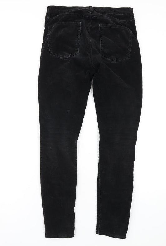 Gap Womens Black Cotton Trousers Size 28 in L30 in Regular Zip