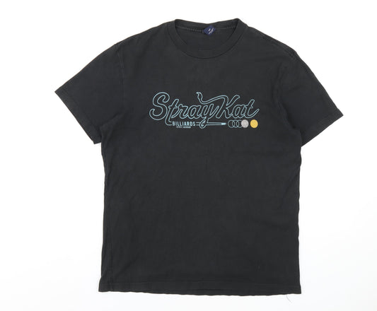 Gap Womens Black Cotton Basic T-Shirt Size S Round Neck - Stray Kat Billiards