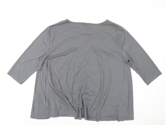 Womens UK Size XL VERO MODA Grey Polyester T-Shirt