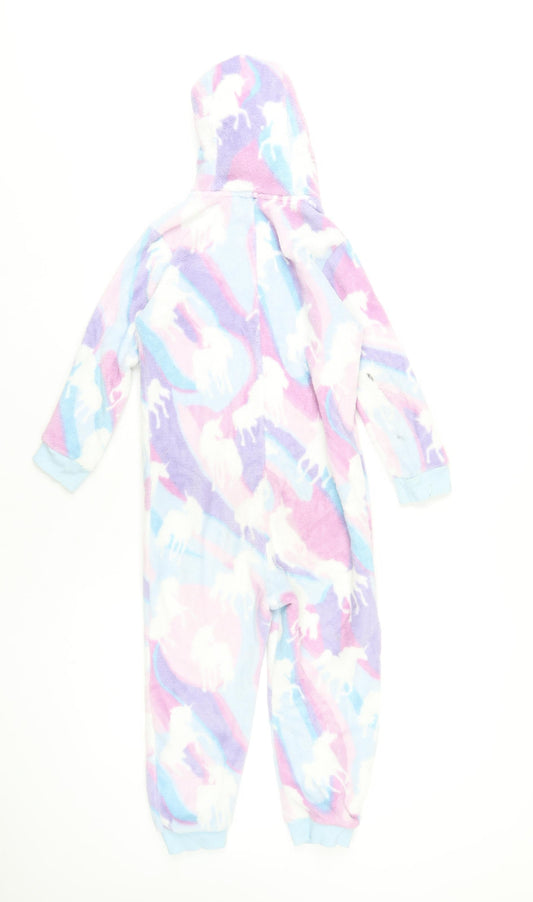 Monsoon Girls Multicoloured Geometric Polyester Top One Piece Size 5-6 Years Zip - Unicorns