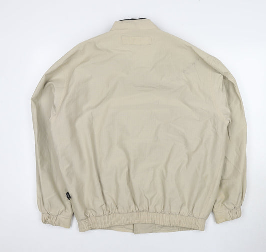 Pringle Mens Beige Bomber Jacket Jacket Size L Zip