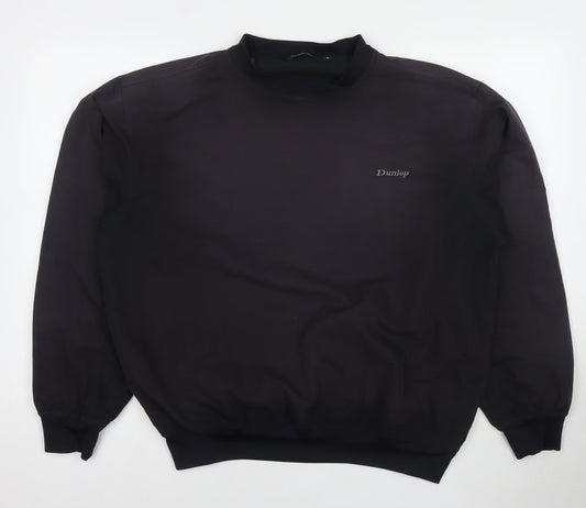 Mens UK L Regular Dunlop Black Pullover Sweatshirt