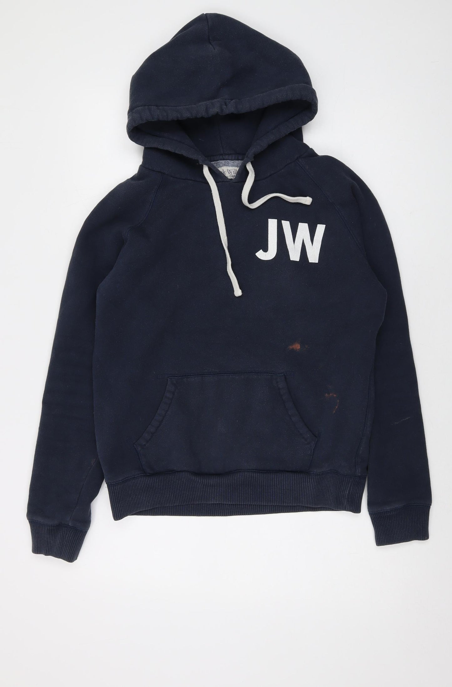 Jack Wills Womens Blue Cotton Pullover Hoodie Size 12 Pullover