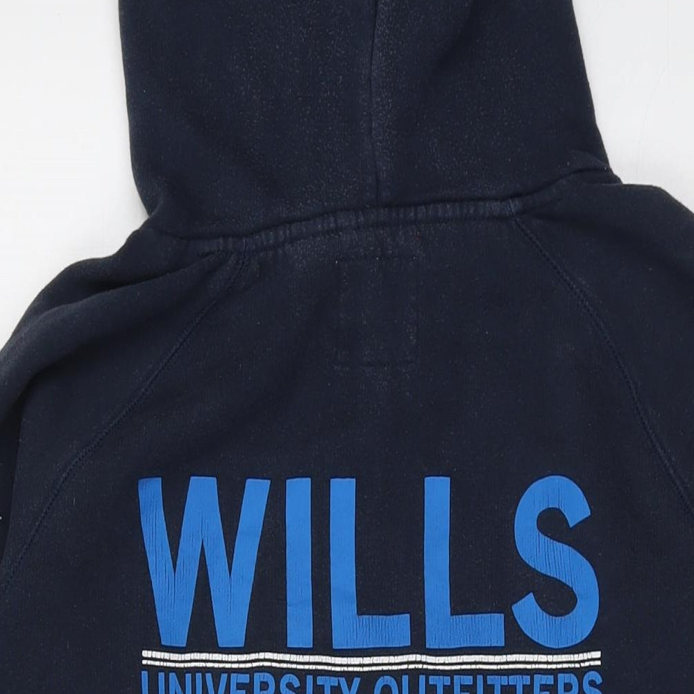 Jack Wills Womens Blue Cotton Pullover Hoodie Size 12 Pullover