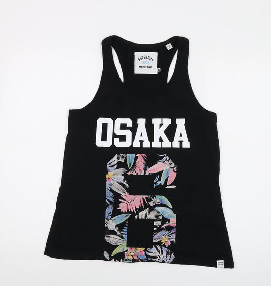 Gap Womens Black Cotton Basic Tank Size S Round Neck - OSAKA