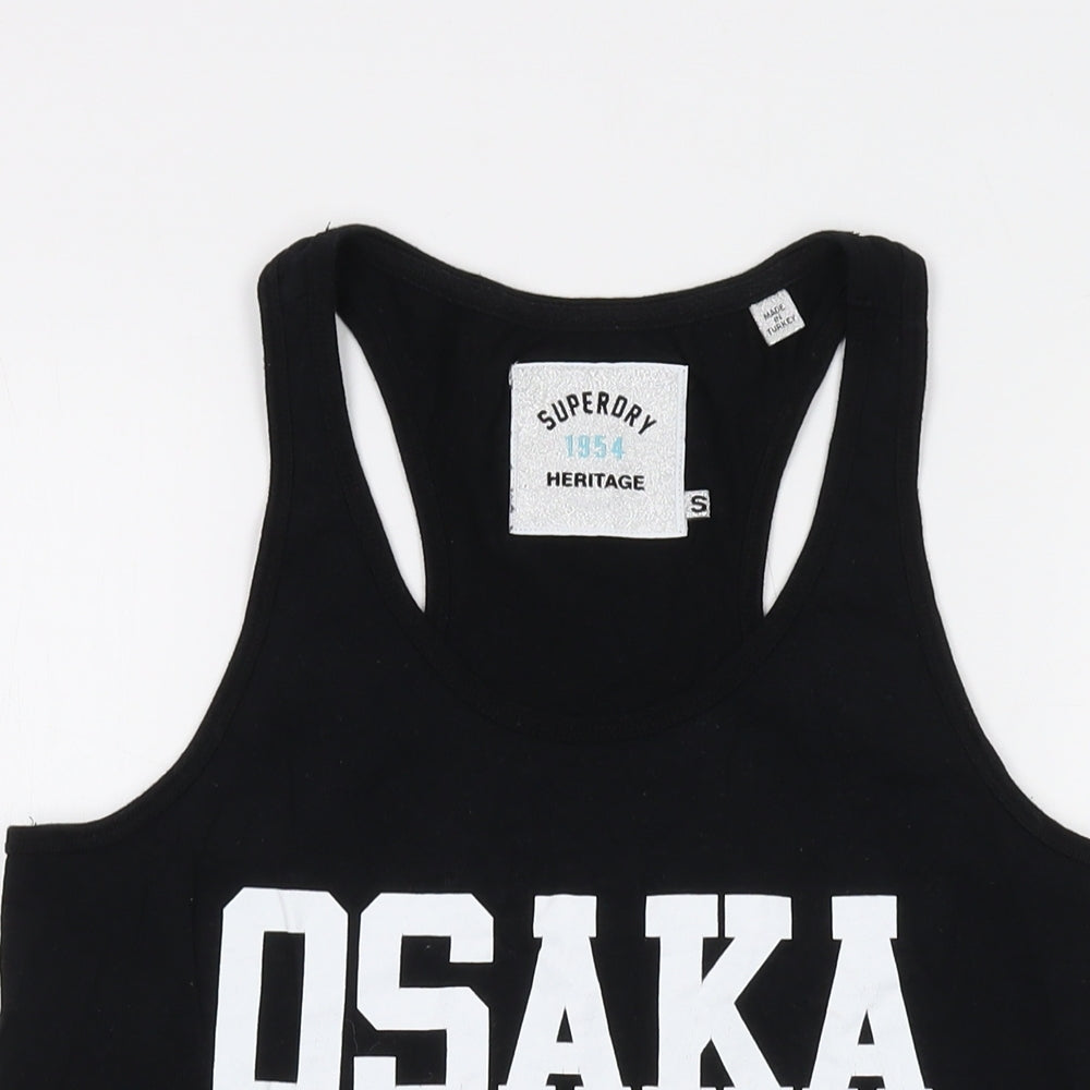 Gap Womens Black Cotton Basic Tank Size S Round Neck - OSAKA