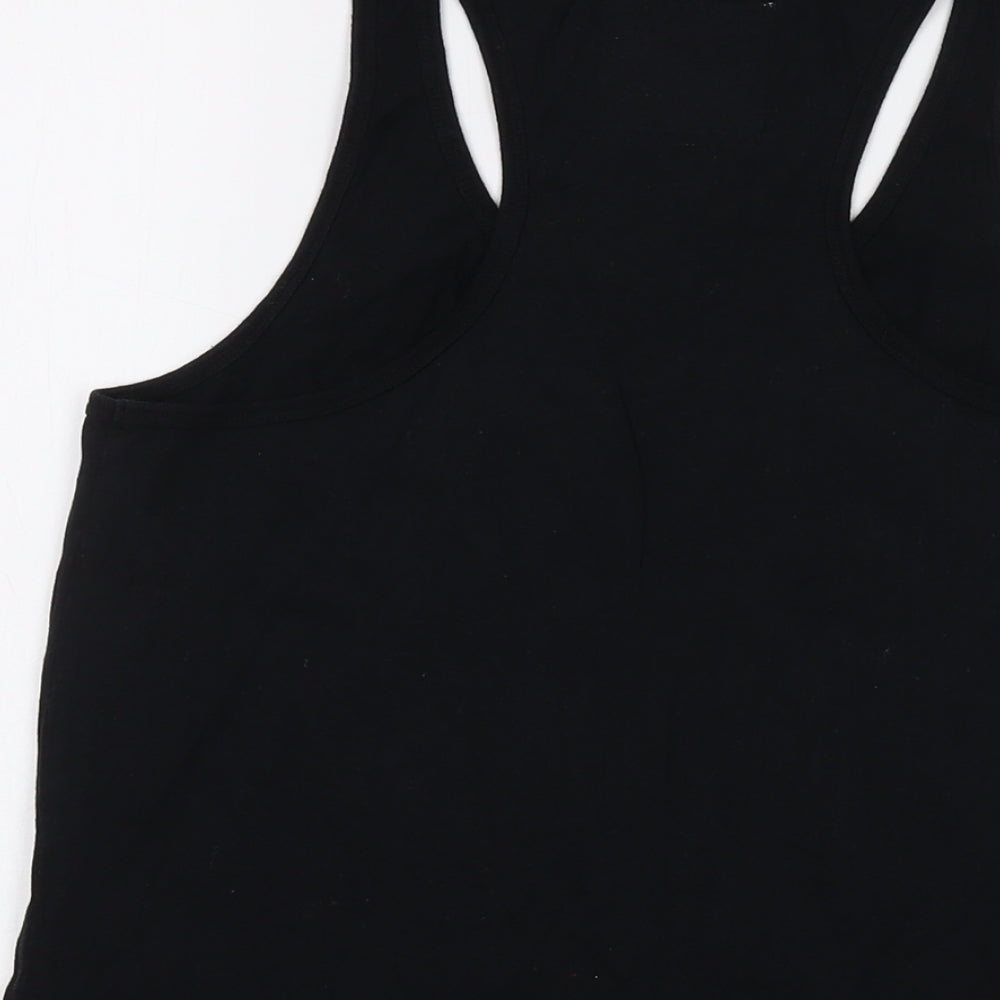 Gap Womens Black Cotton Basic Tank Size S Round Neck - OSAKA