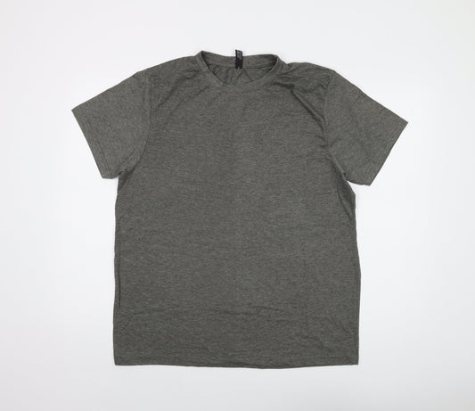 Donnay Mens Grey Polyester T-Shirt Size 2XL Crew Neck
