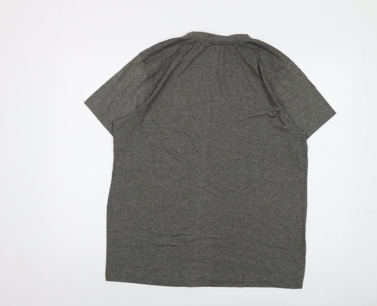 Donnay Mens Grey Polyester T-Shirt Size 2XL Crew Neck