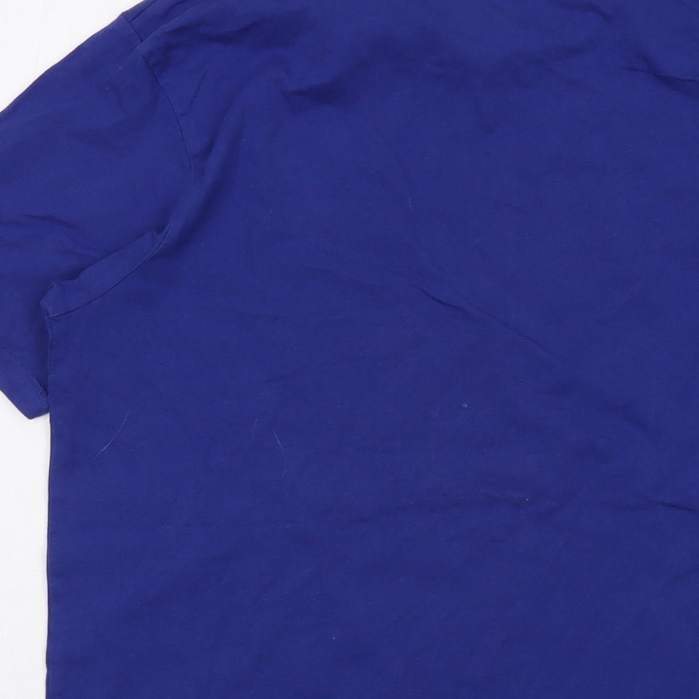 ellesse Mens Blue Cotton T-Shirt Size S Crew Neck