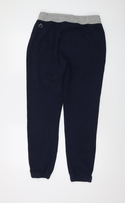 Slazenger Womens Blue Polyester Sweatpants Trousers Size 14 L28 in Regular Drawstring