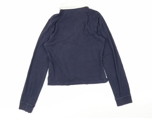 Polo Jeans Company Womens Blue 100% Cotton Basic Polo Size XL Collared