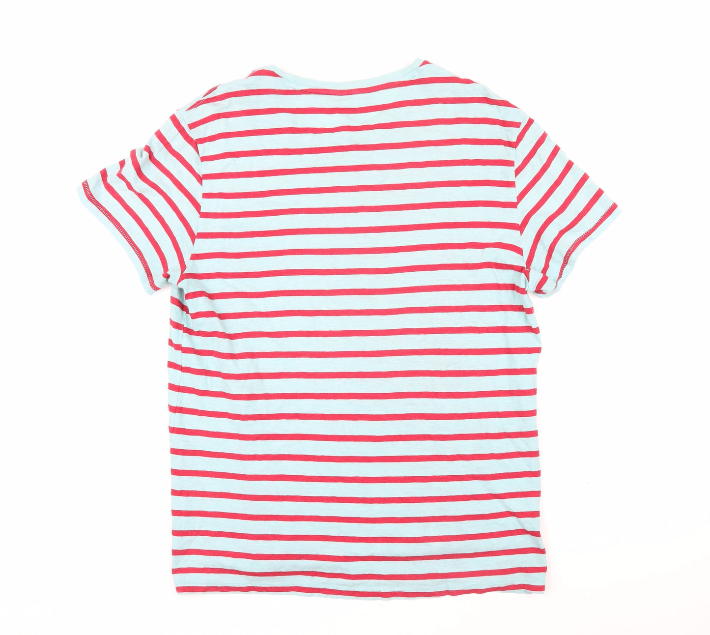 Gap Womens Green Striped 100% Cotton Basic T-Shirt Size M Round Neck