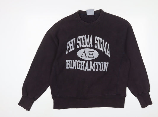 Lee Mens Purple Cotton Pullover Sweatshirt Size L - Phi Sigma Sigma Vinghamton