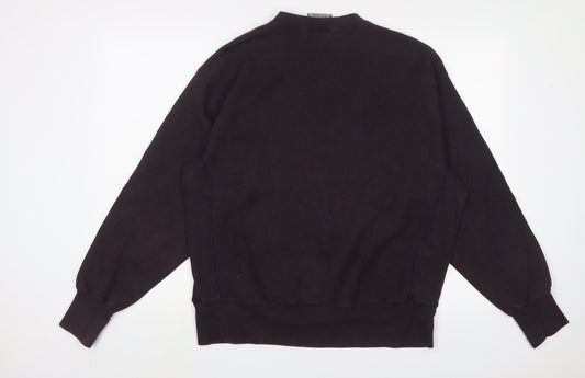 Lee Mens Purple Cotton Pullover Sweatshirt Size L - Phi Sigma Sigma Vinghamton