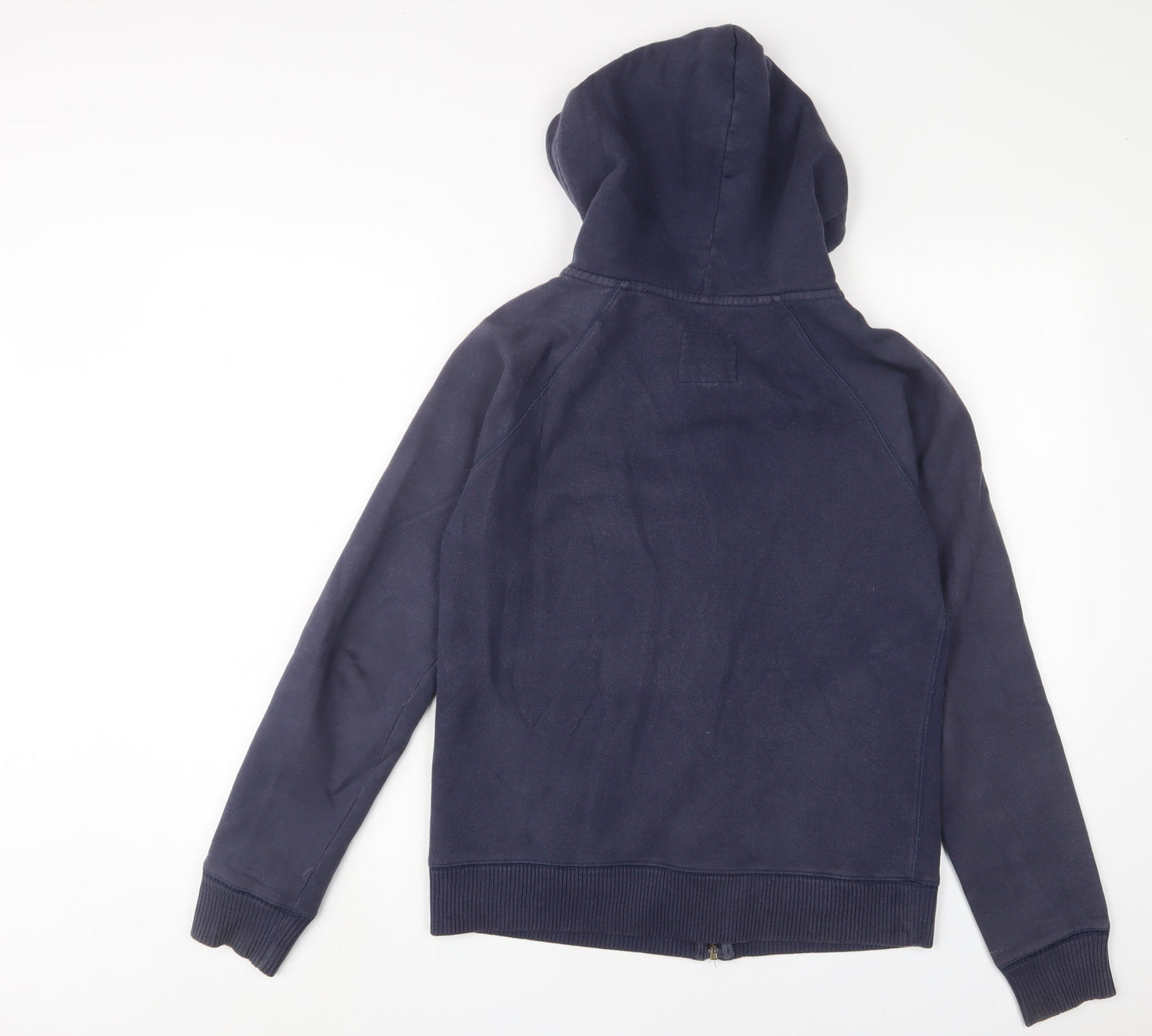 Jack Wills Womens Blue Cotton Full Zip Hoodie Size 8 Zip - Logo