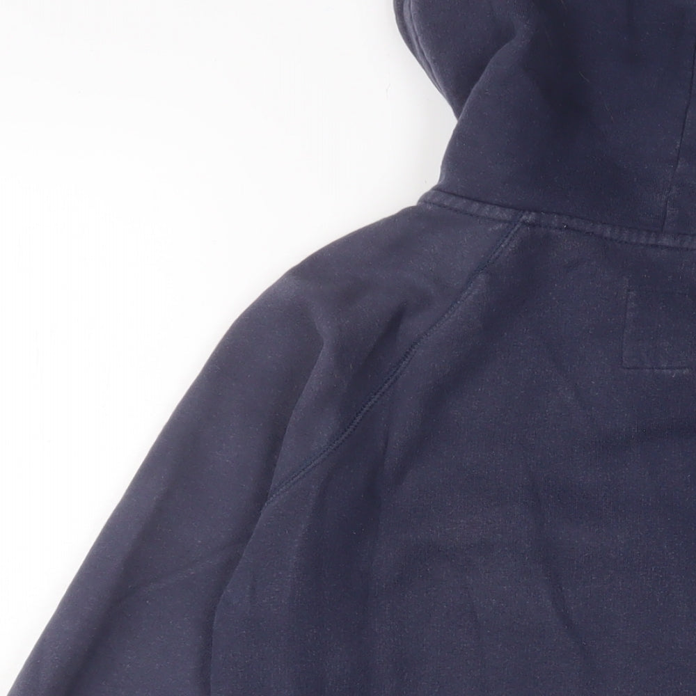 Jack Wills Womens Blue Cotton Full Zip Hoodie Size 8 Zip - Logo